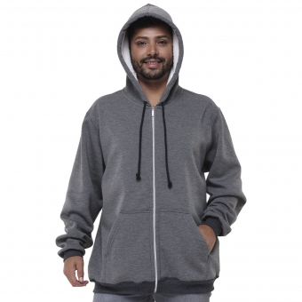 Casaco Unissex Inverno Peluciado com Forro Fleece e Zíper