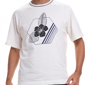 Pijama de Manga em Malha Masculino Floral
