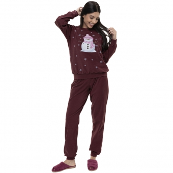 Pijama Inverno Pesado Ultrasoft Comfy Itália? Boneco de Neve