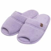 Pantufa Atoalhada Aberta: Conforto Flexível para Seus Pés - Lilás