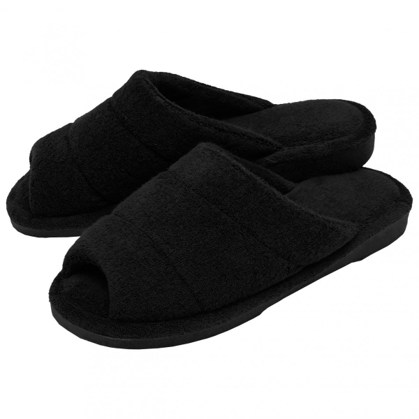 Pantufa Atoalhada Anatômica PUFF - Preto