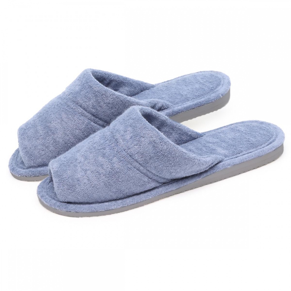 Pantufa Atoalhada com Solado de EVA Anatômico - Índigo