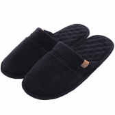 Pantufa Atoalhada Masculina com Espuma Massageadora - PUFF - Preto
