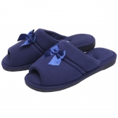 Pantufa Anatômica Malha com laço Cetim - PUFF - Marinho