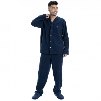 Pijama Masculino Aberto em Microsoft Liso