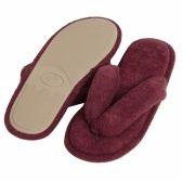 Pantufa Atoalhada Flexível Dedo - PUFF - Bordô