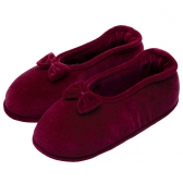 Sapatilha Flexível Plush com Laço PUFF - Bordô