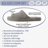 Pantufa Comfort Atoalhada Flexível Espuma 20mm Altura - Índigo