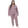 Pijama Feminino Plus Size Inverno Malha Aveludada Abotoado - Amora