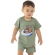 Pijama Bebê Short Algodão Capivara Masculino - Capy & Cozy - Verde