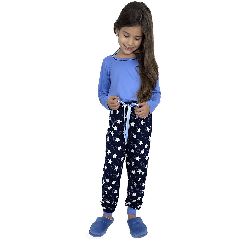 Pijama Infantil Puff Kids Modal Winter Elastano - Marinho