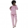 Pijama Inverno Fleece Peluciado com Bordado de Flores - Rosa