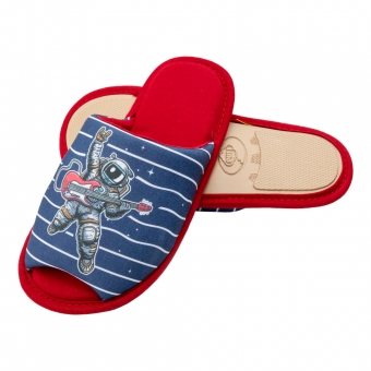 Pantufa Infantil Flexível em Malha Astronauta