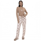 Conjunto Inverno Leve Ursinhos e Estrelas Bege - Única