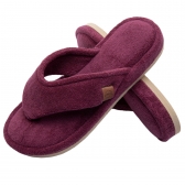 Pantufa Anatômica Soft em Atoalhado - Dedo - Bordô