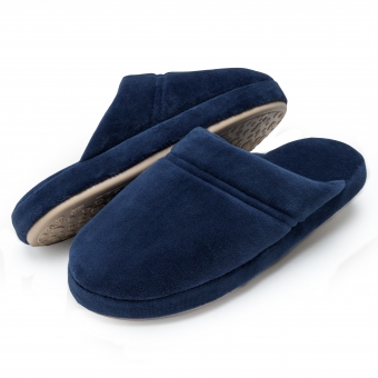 Pantufa Comfort em Plush Liso Lavavel à Máquina Puff