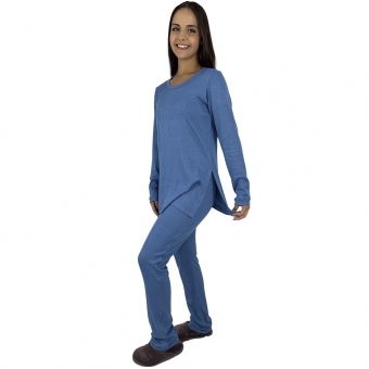 Pijama Puff Canelado Dream Elastano