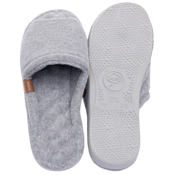 Pantufa Atoalhada Anatômica com Espuma Massageadora - Mescla