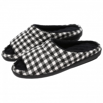 Pantufa Elegance Anatômica em Atoalhado e Viscolycra Xadrez Unissex