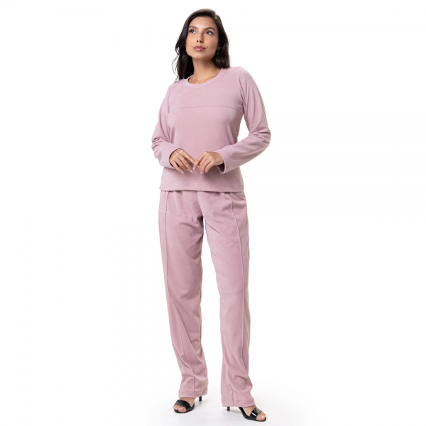 Conjunto em Ultrasoft Comfy Itália Liso - Marrom