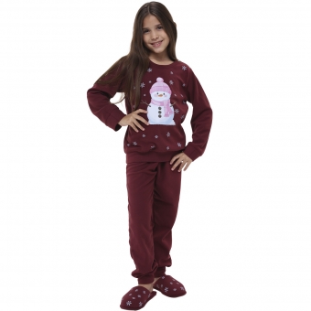 Pijama Infantil Inverno Ultrasoft Boneco de Neve Encantado