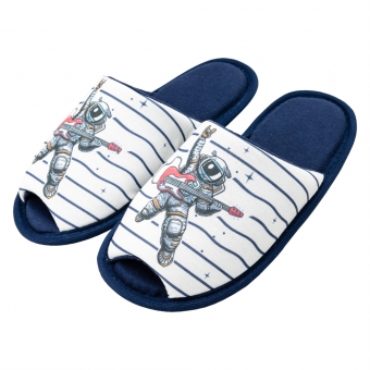 Pantufa Infantil Flexível em Malha Astronauta