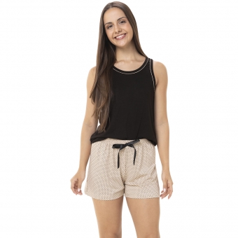 Pijama Short Doll Regata Malha Modal - Toque Suave
