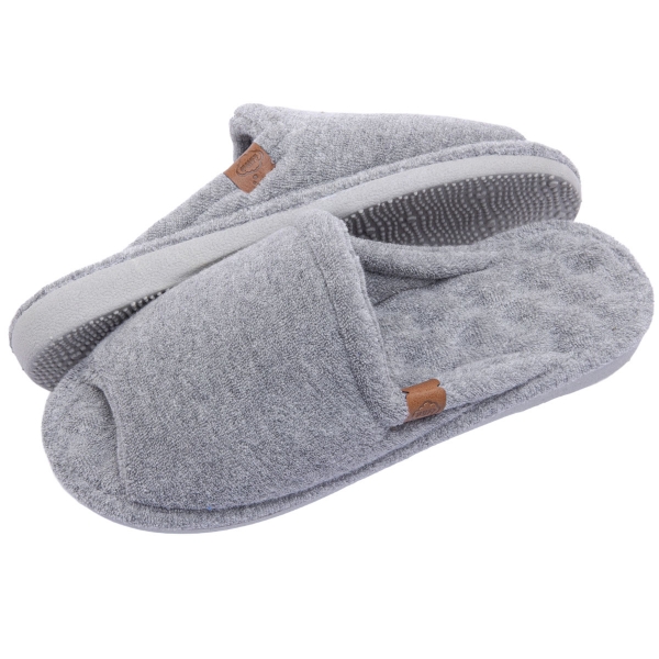Pantufa Atoalhada Anatômica com Espuma Massageadora - Mescla