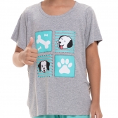 Pijama Infantil em Viscolycra Estampa Cachorrinhos - Verde