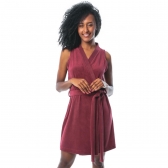 Vestido Roupão Atoalhado - Bordô