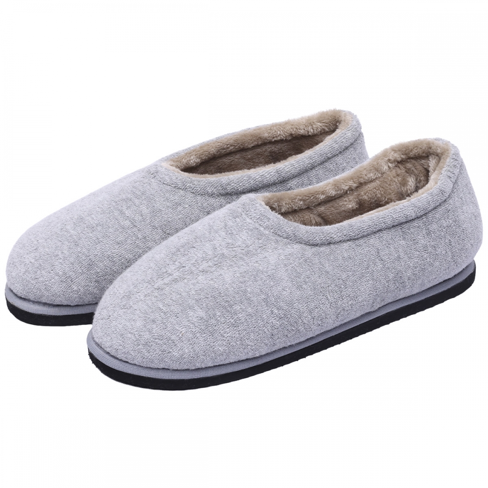 Mocassim Masculino Sola Plana em Atoalhado com Pelúcia - Mescla