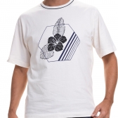 Pijama de Manga em Malha Masculino Floral - Marinho