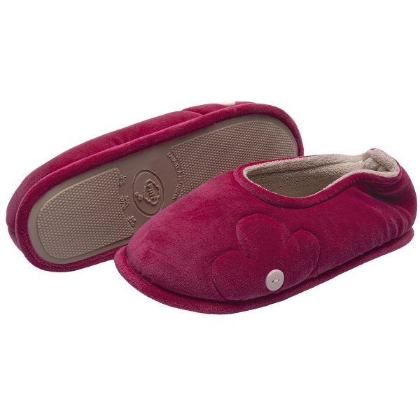 Sapatilha Puff Plush Flexível Quechua Fleece Flor - Pink