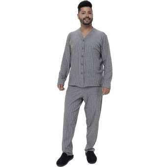 Pijama Masculino Inverno Listrado Estilo Australiano