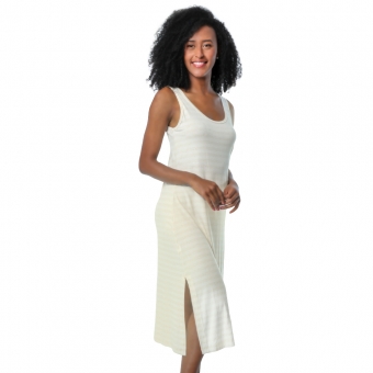 Camisola Midi em Vicolycra Linho Listrada