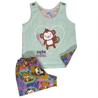 Pijama Cotton Light Animais Silk - Infantil