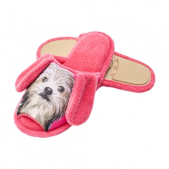 Pantufa Atoalhada Flexível Infantil Cachorrinho