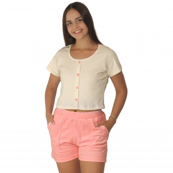 Short Doll Suedine Com Atoalhado