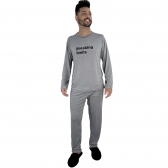 Pijama Puff Masculino Sr P Modal Winter Elastano - Chumbo