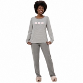 Pijama Feminino Soft Heather Listrado
