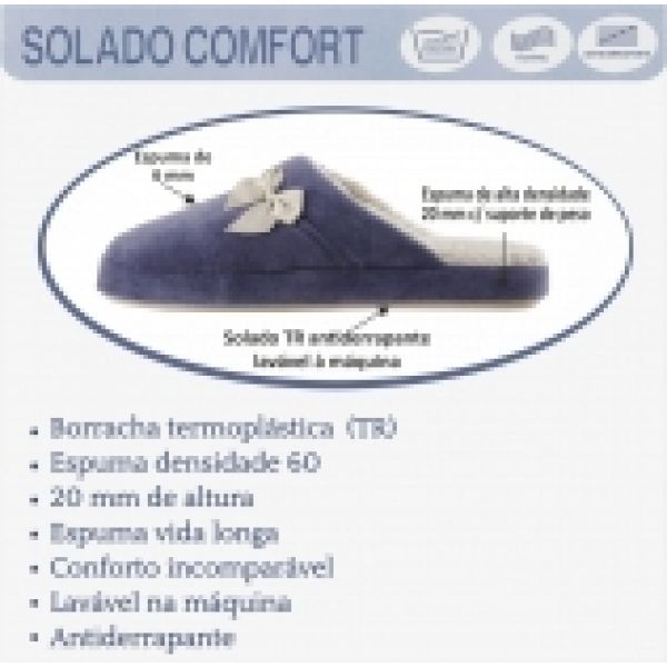 Pantufa Comfort com Pelúcia - PUFF - Amora