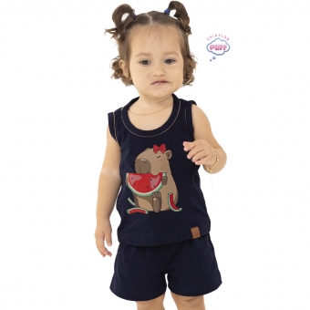 Pijama Bebê Algodão Feminino - Capy & Cozy