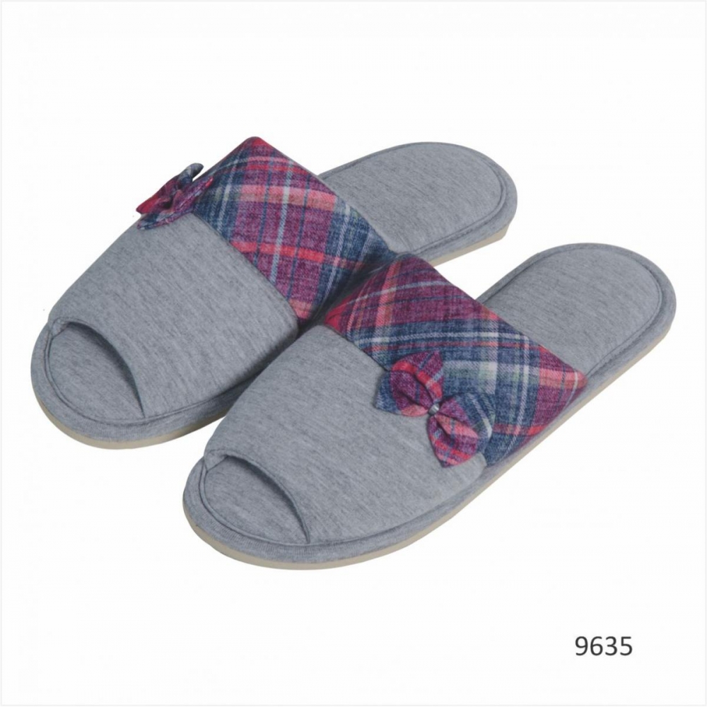 Pantufa Levite Malha Xadrez com Laço