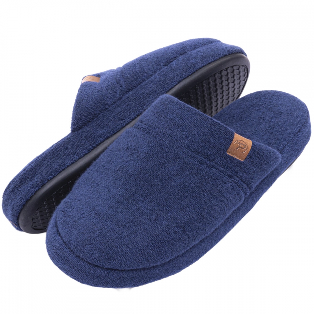 Pantufa Masculina Atoalhada Flexível - PUFF - Marinho