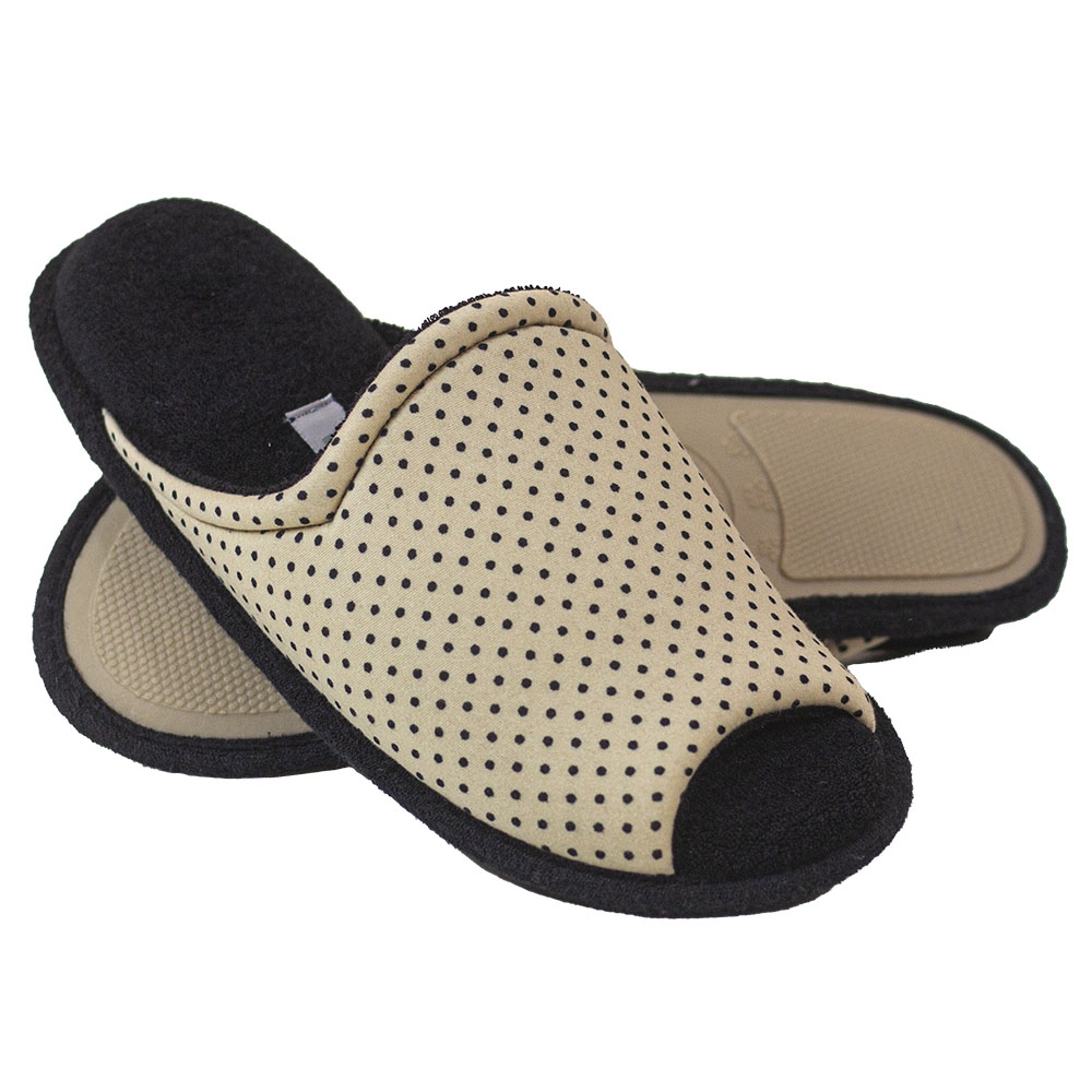 Chinelo Anatomic Flexível Soft Atoalhado: Elegância Poá para Dias Quentes - Bege