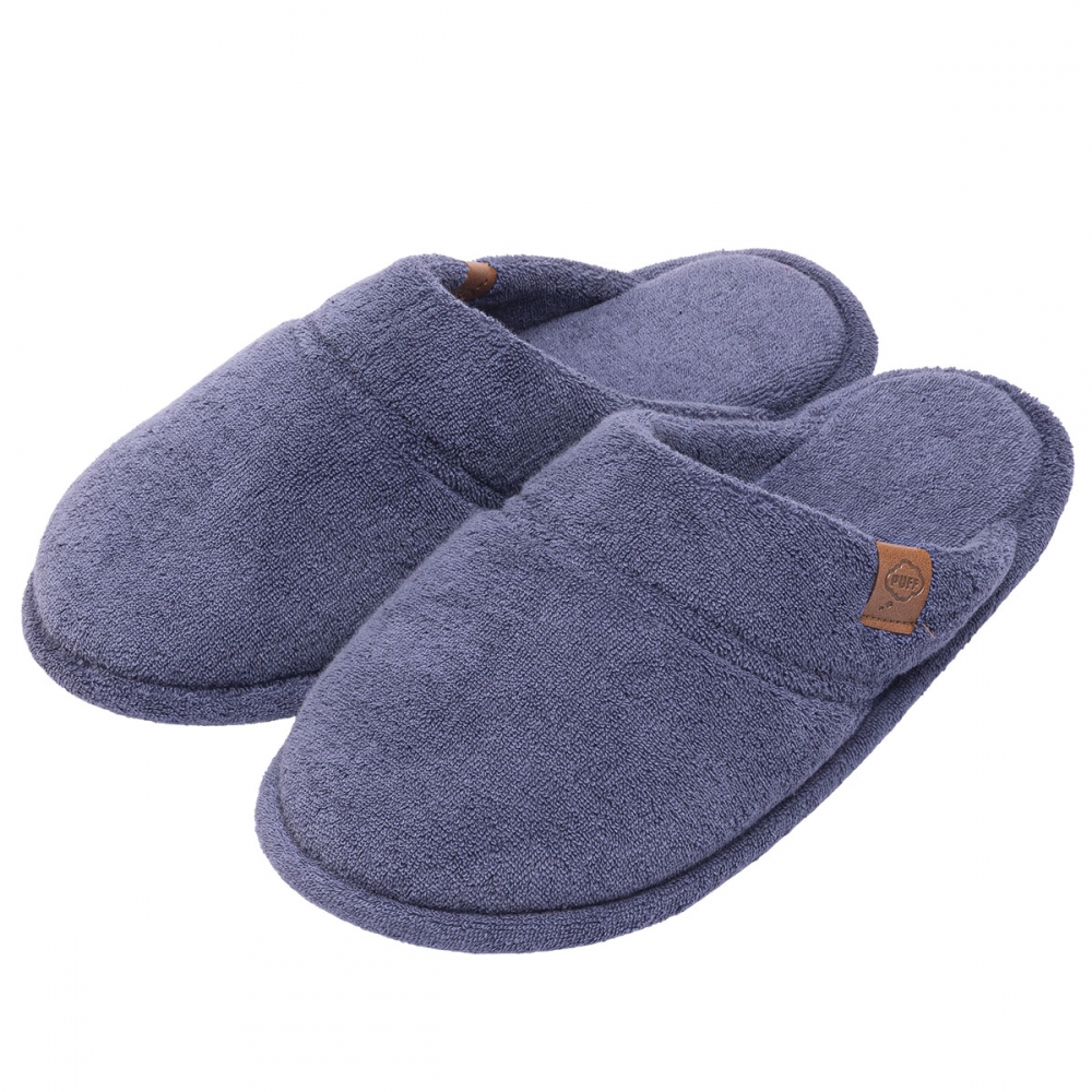 Pantufa Flex Puff: Estilo e Conforto Atoalhado - Índigo