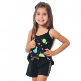 Short Doll Infantil em Malha Frutas Neon