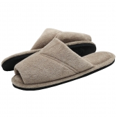 Pantufa Masculina Atoalhada Sola Plana - Caqui