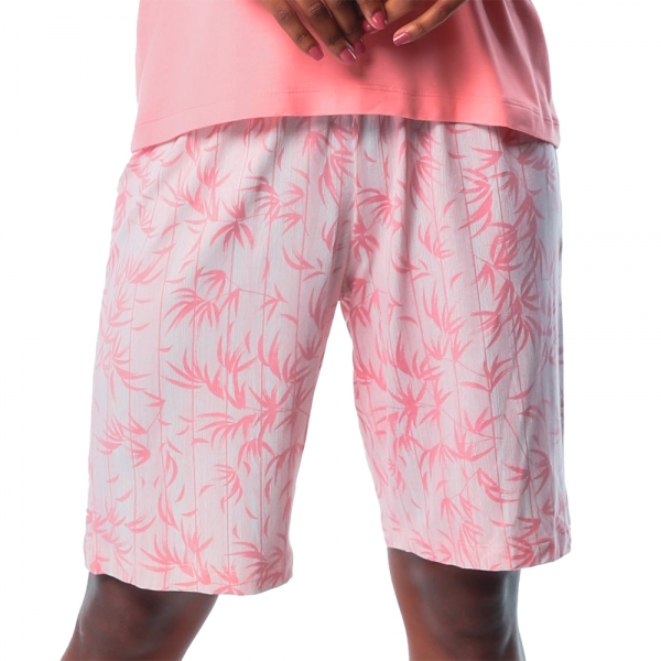 Bermudoll Regata em Viscolycra Floral - Rosa