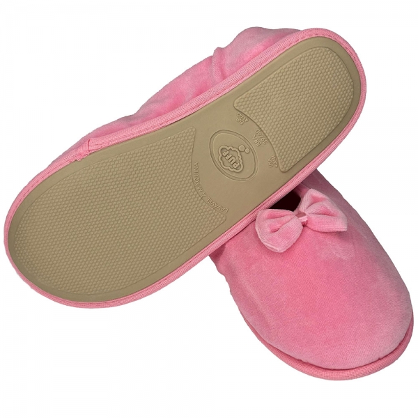 Sapatilha Flexível Plush com Laço PUFF - Rosa
